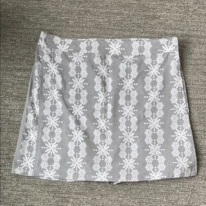 Ripskirt Hawaii White and Gray A-Line Mini Skirt Resort Wear